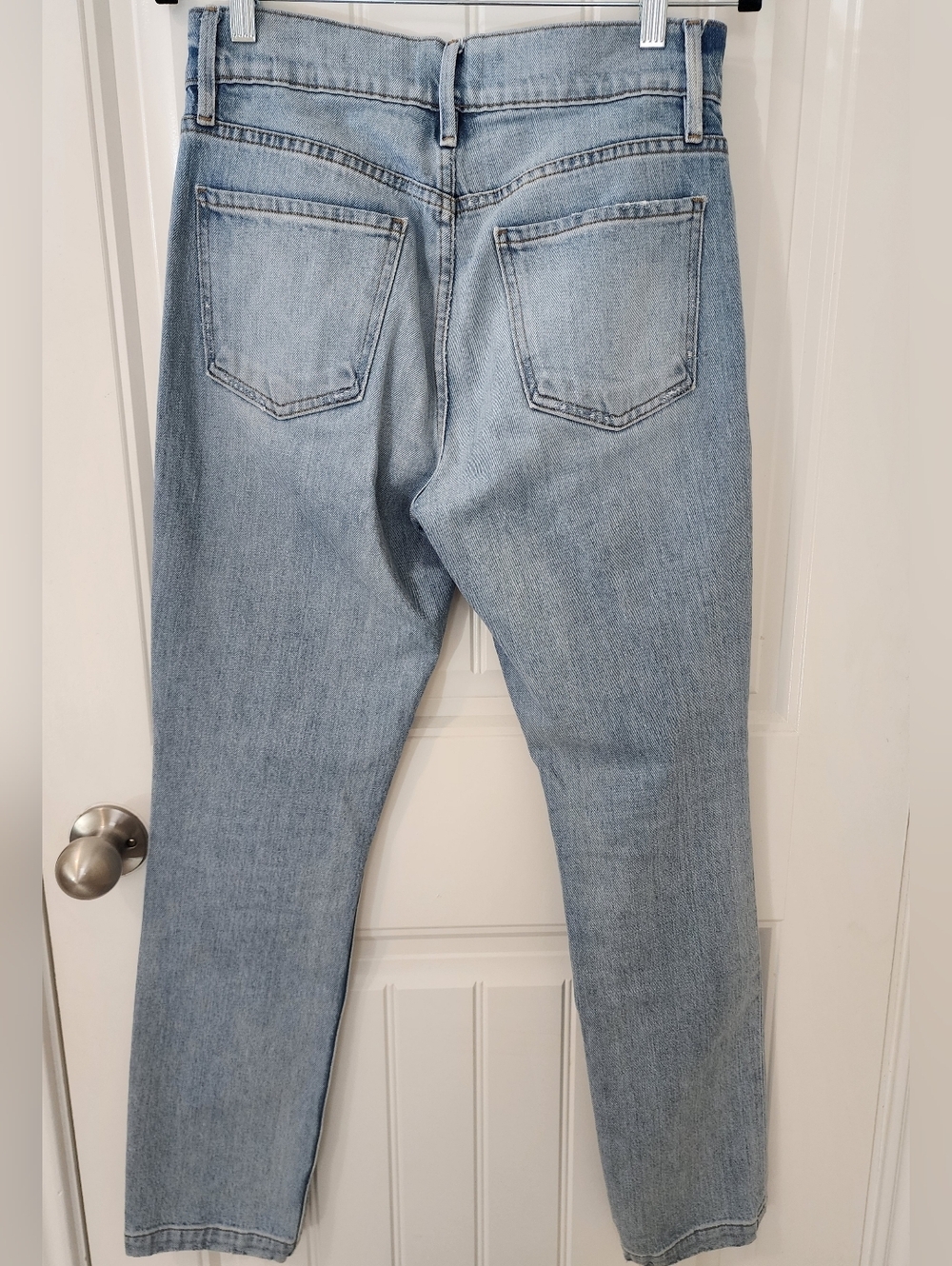 FRAME Le Sylvie Slender Straight Jeans Size 27 Light Wash High Rise Denim - Picture 3 of 12